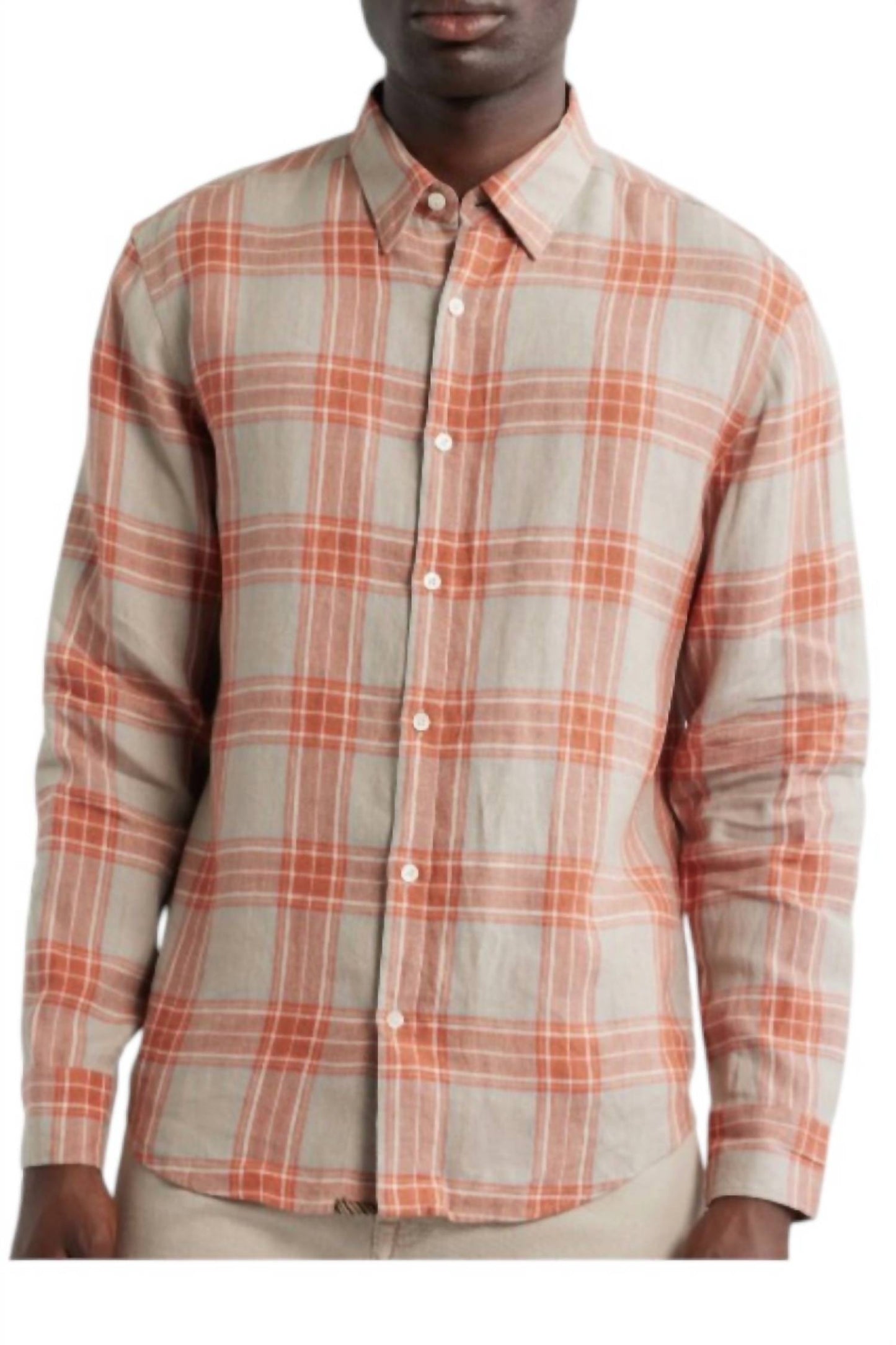 Billy Reid - Bold Plain Linen Wilson Shirt