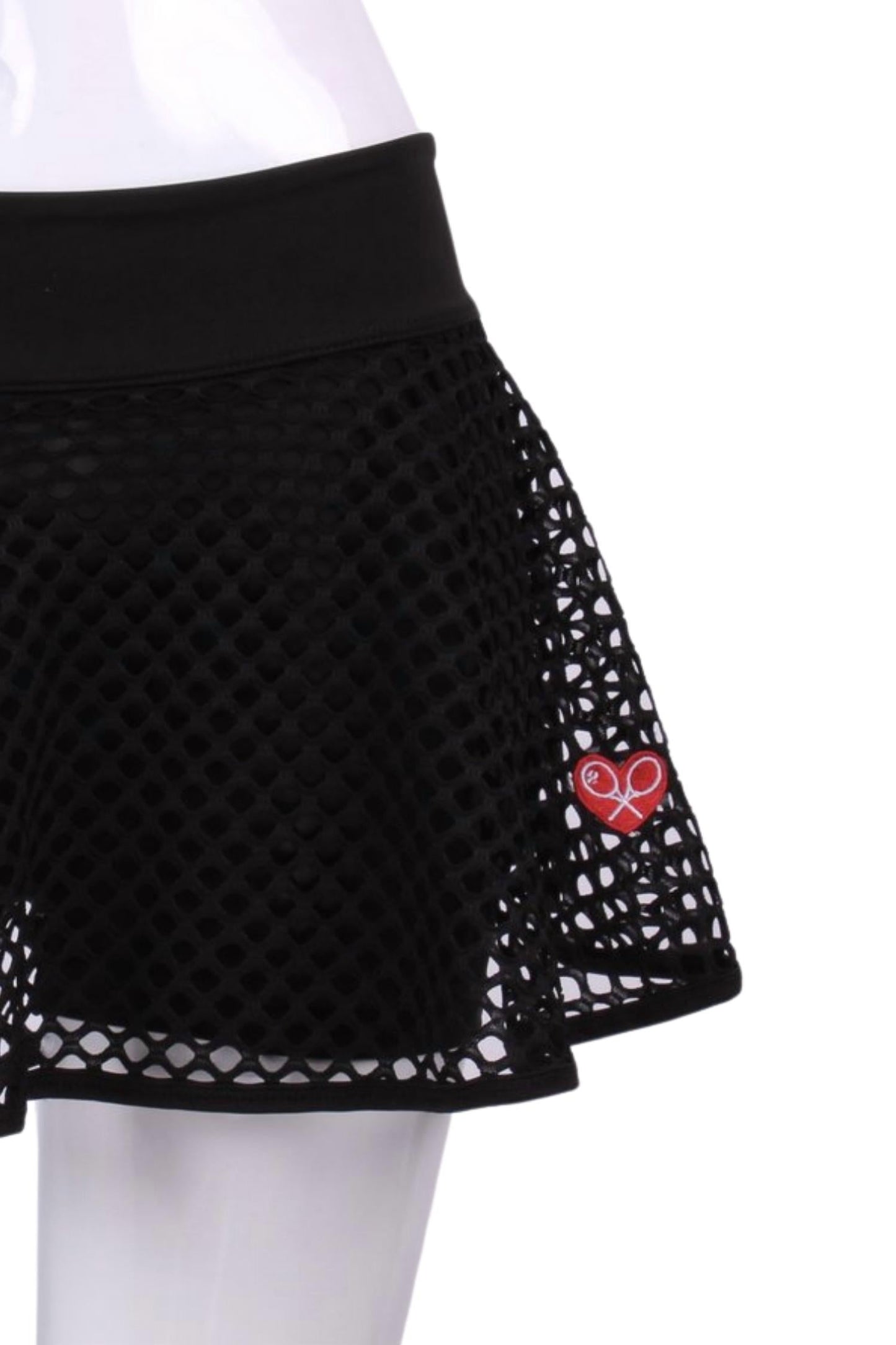 Love Love Tennis - Women's Fishnet Longer Shorties Tennis Skirt