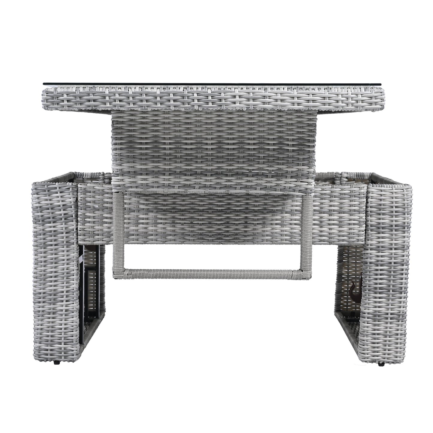 Outdoor Furniture Set Patio Rattan with Recliners and Tables