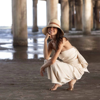 Freya - Double Striped Crochet Bucket Hat