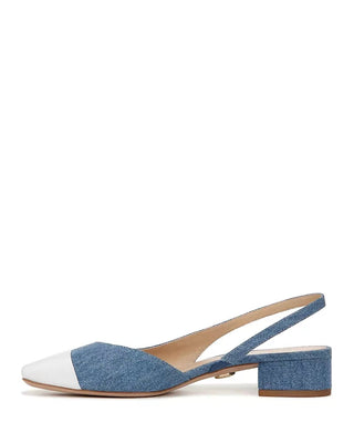 Veronica Beard - Sandálias Cecile Denim Cap-Toe Slingback