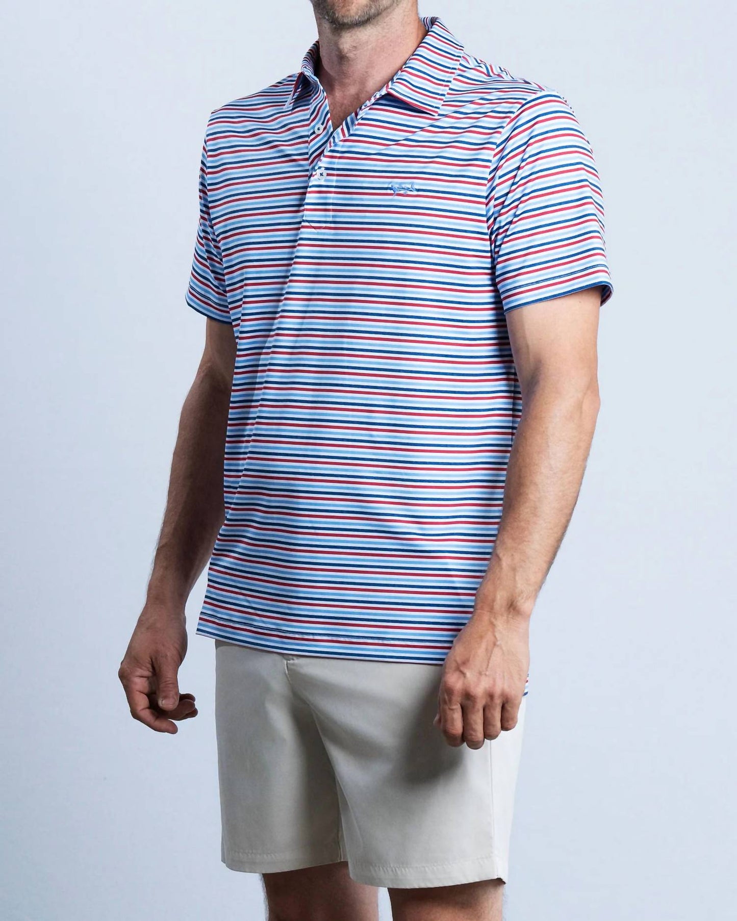 Coastal Cotton - Shot Sleeve Performance Stripe Polo