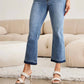 Judy Blue - Mid Rise Release Hem Cropped Bootcut Jeans