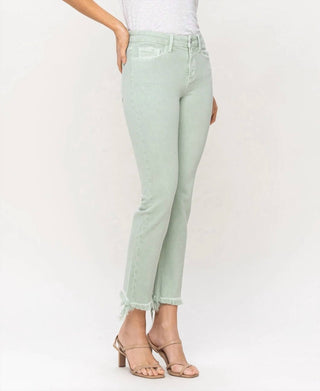 Vervet By Flying Monkey - Calça Jeans Curta Reta de Cintura Média