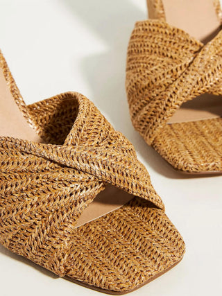 Silent D - Sandália Katia Raffia Wedge Feminina