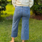 Judy Blue - Classically Cropped Raw Hem Jeans
