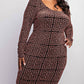 The Curve La - Plus Size Scoop Neck Short Dress