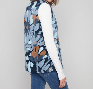 Charlie B - Flocked Sherpa Fleece Vest Jacket