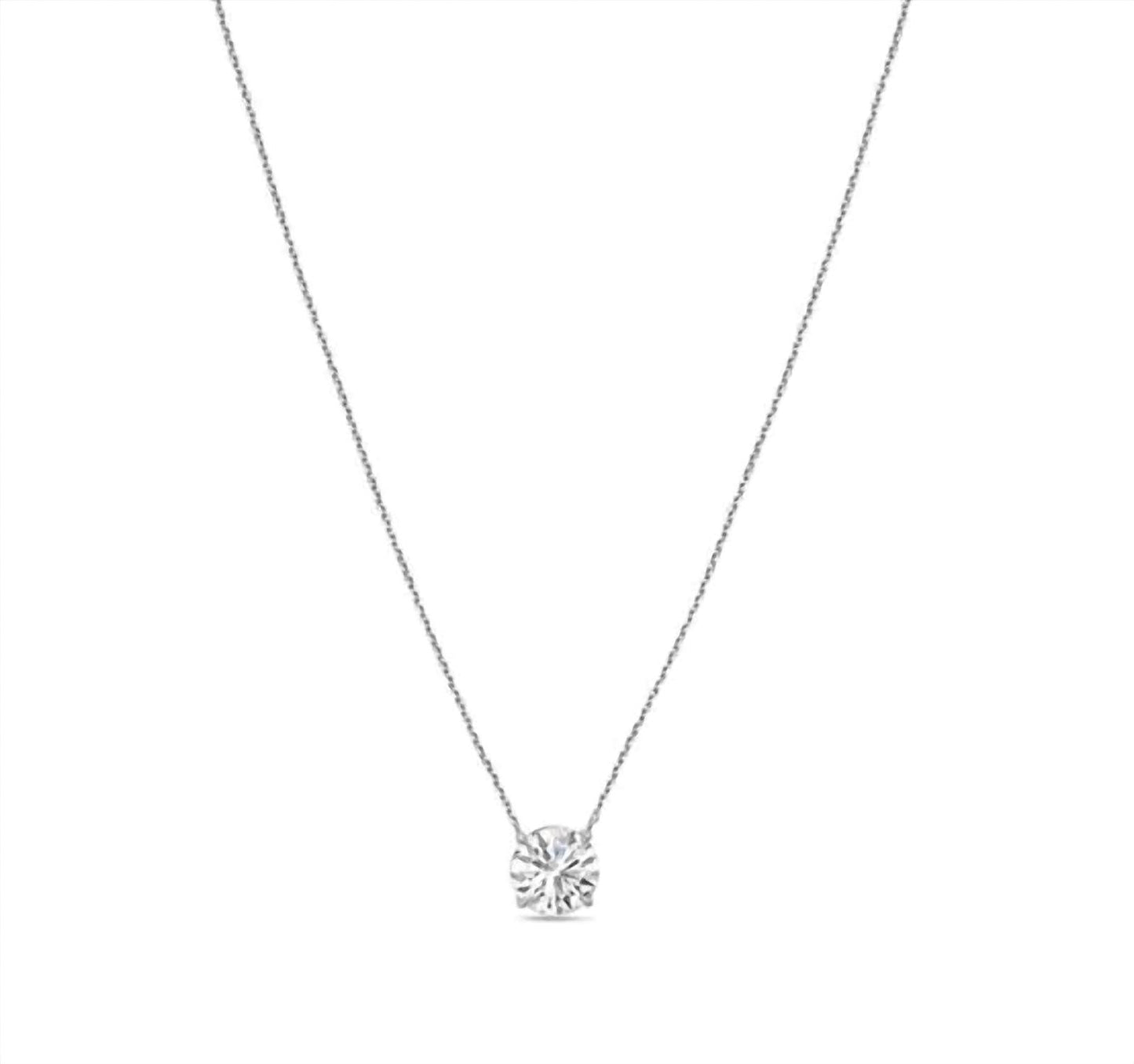 Diana M Jewels - 10.00 Cts Lab Grown Diamond Solitaire Pendant Necklace
