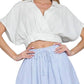 Aakaa - Marina Surplice Stripes Crop Top