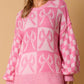 Double Take - Check Bow Sweater