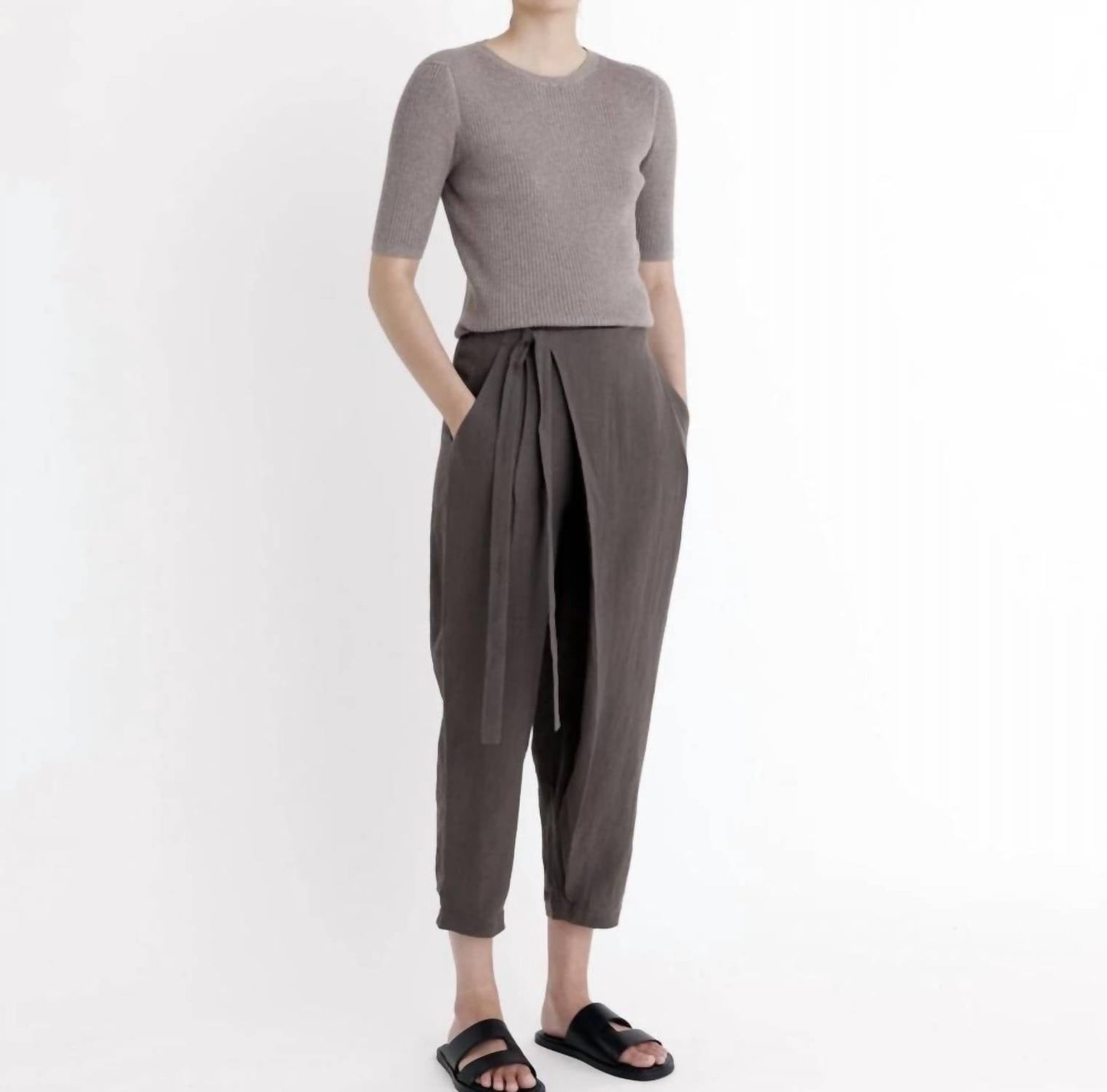 7115 By Szeki - Ribbed Short Sleeve Top
