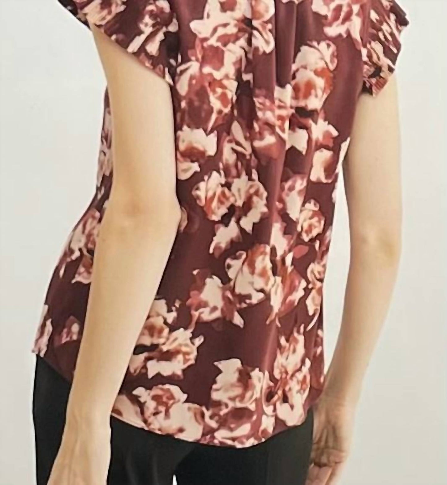 Fun 2 Fun - Maroon Floral Blouse