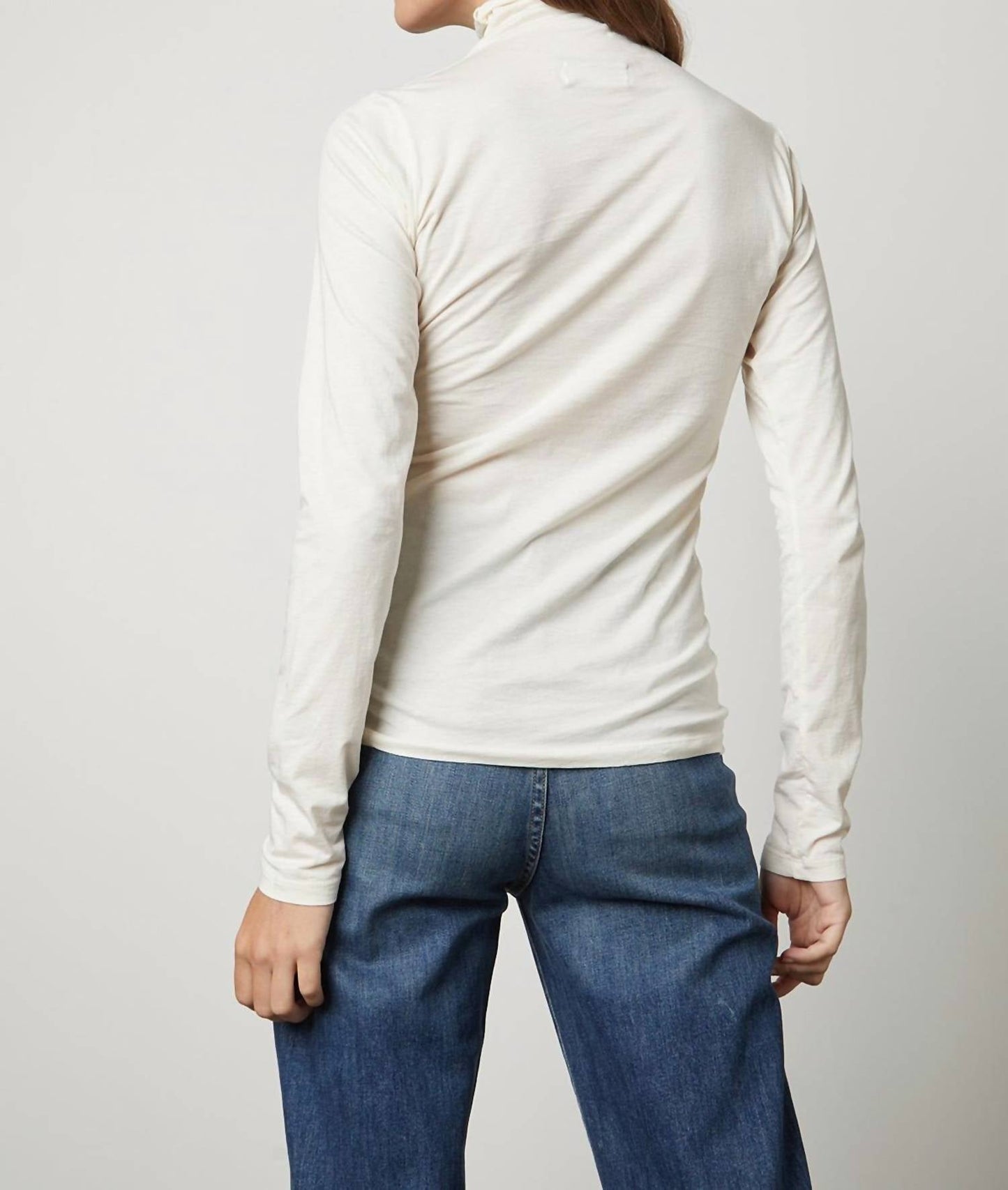 Velvet By Graham & Spencer - Gauzy Whisper Fitted Mock Neck Tee