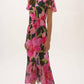 Joseph Ribkoff - Floral Ruched Midi Dress