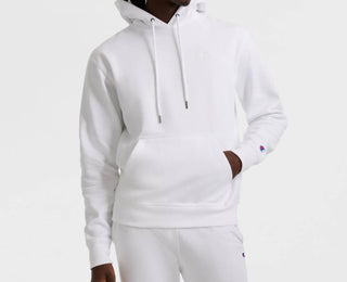 Champion - Moletom com capuz Powerblend Fleece masculino com logotipo C