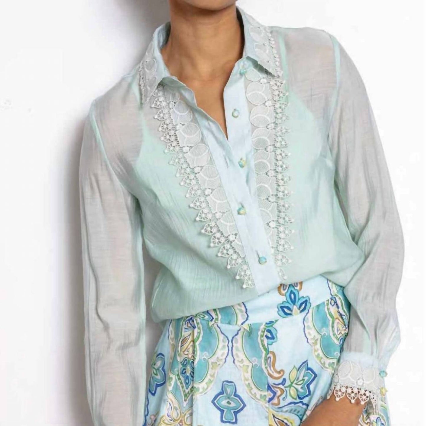 Dream Catcher - Natalia Button-up Lace Top