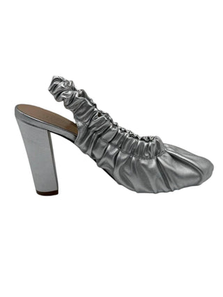 Ulla Johnson - Sapatos de salto alto franzidos em couro Lucia para mulheres