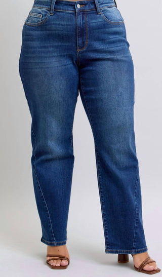 Judy Blue - Calça Jeans de Cintura Média com Corte Reto
