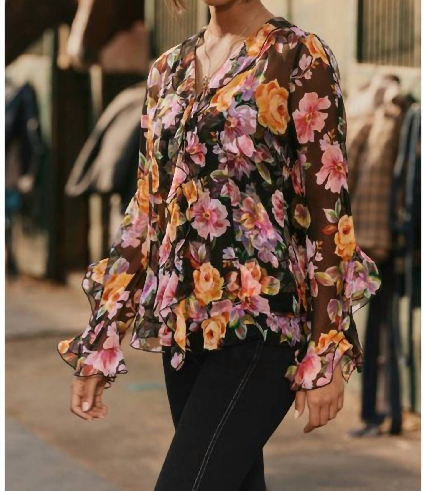 Johnny Was - KYLIE RUFFLE BLOUSE