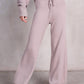 Labiz Fashion - V-neck Wide Cuff Knit Cardigan And Pants