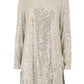 Apricot - Sequin A Line Flare Dress
