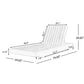 Acacia Wood Chaise Lounge with Cushion - Teak Finish
