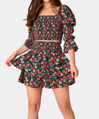 Buddylove - Conjunto de 2 peças Nelly Botanical Smocked