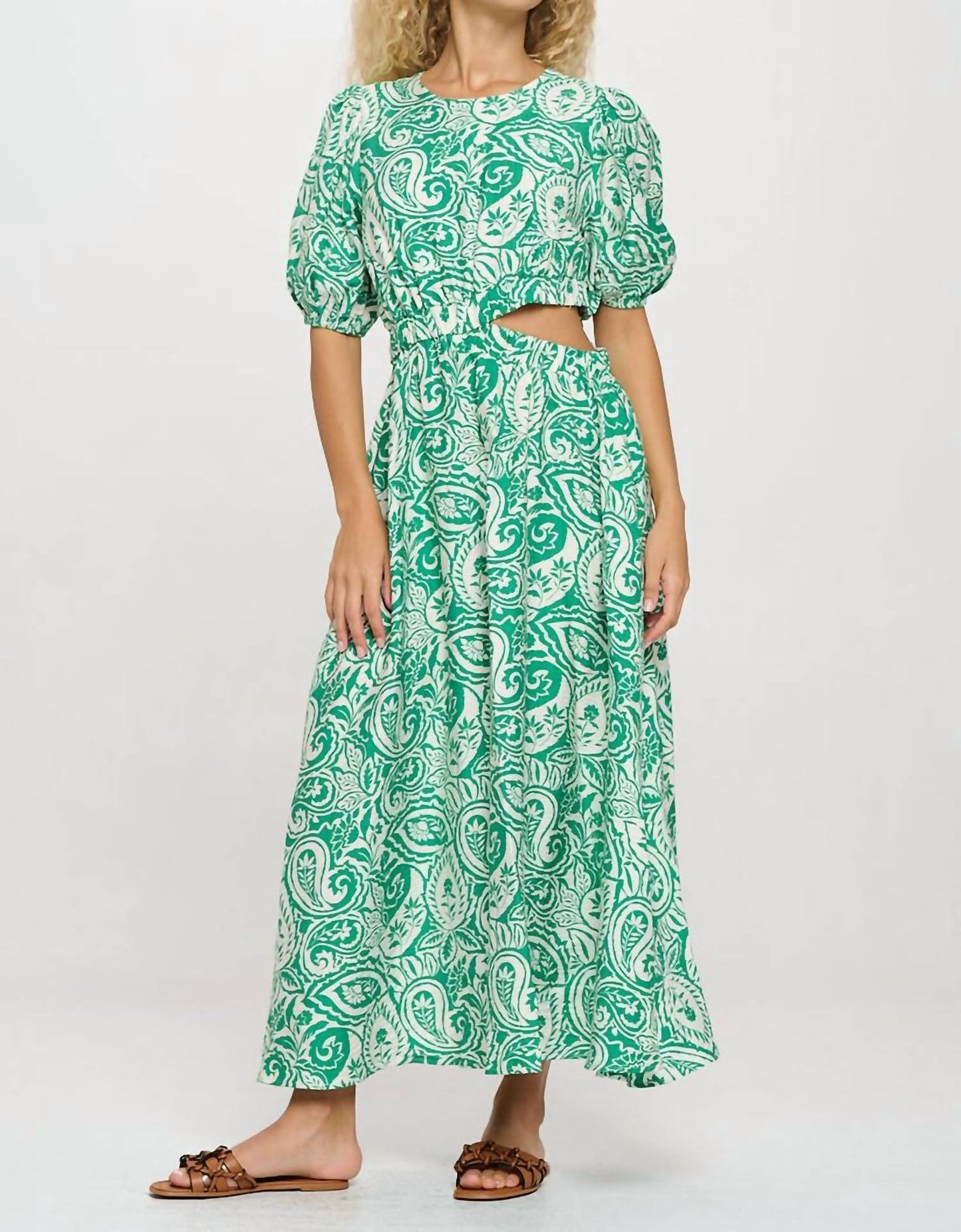 Meet Me In Santorini - Verdant Cut Maxi