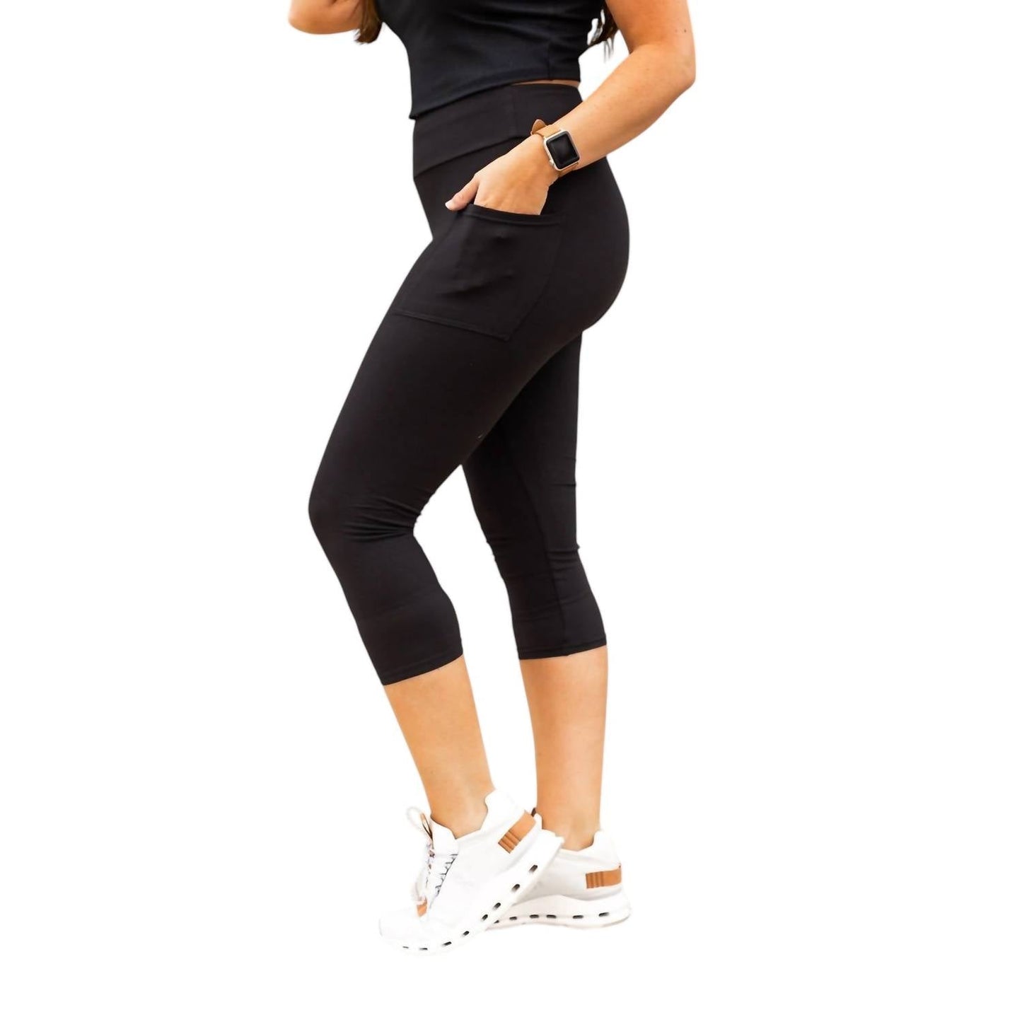 Julia Rose - Cassandra Capri Leggings With Pockets
