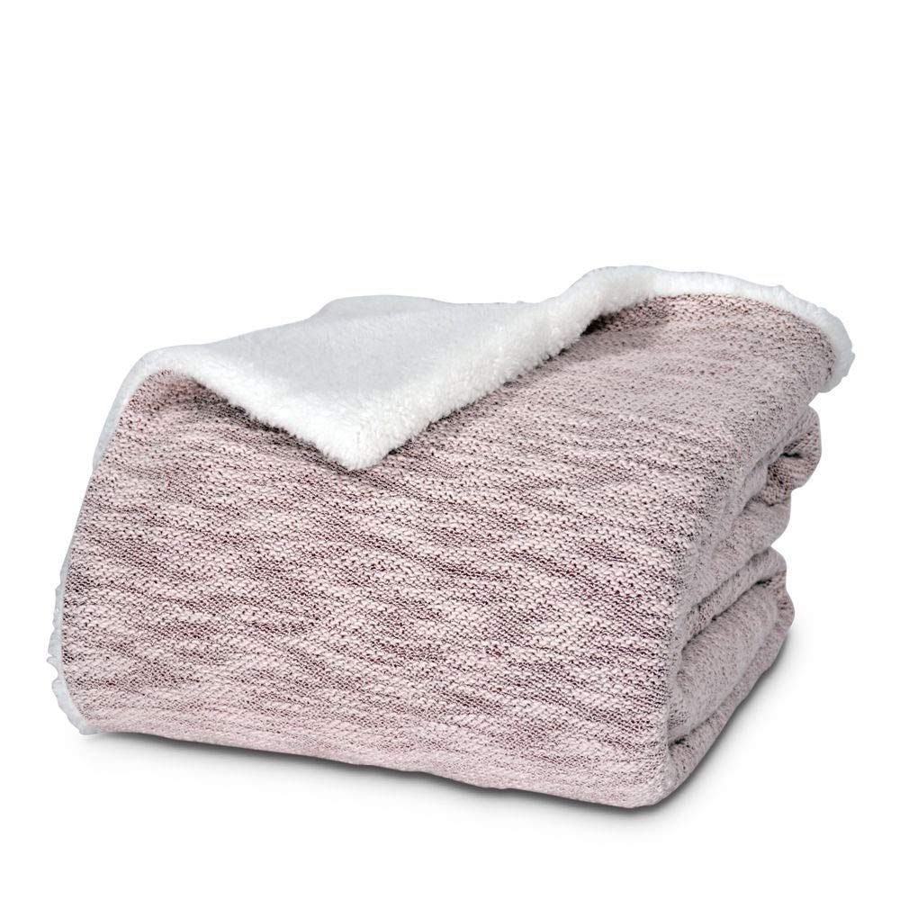 Manta de moletom Sherpa Sparrow &amp; Wren 127 cm x 182 cm Borgonha