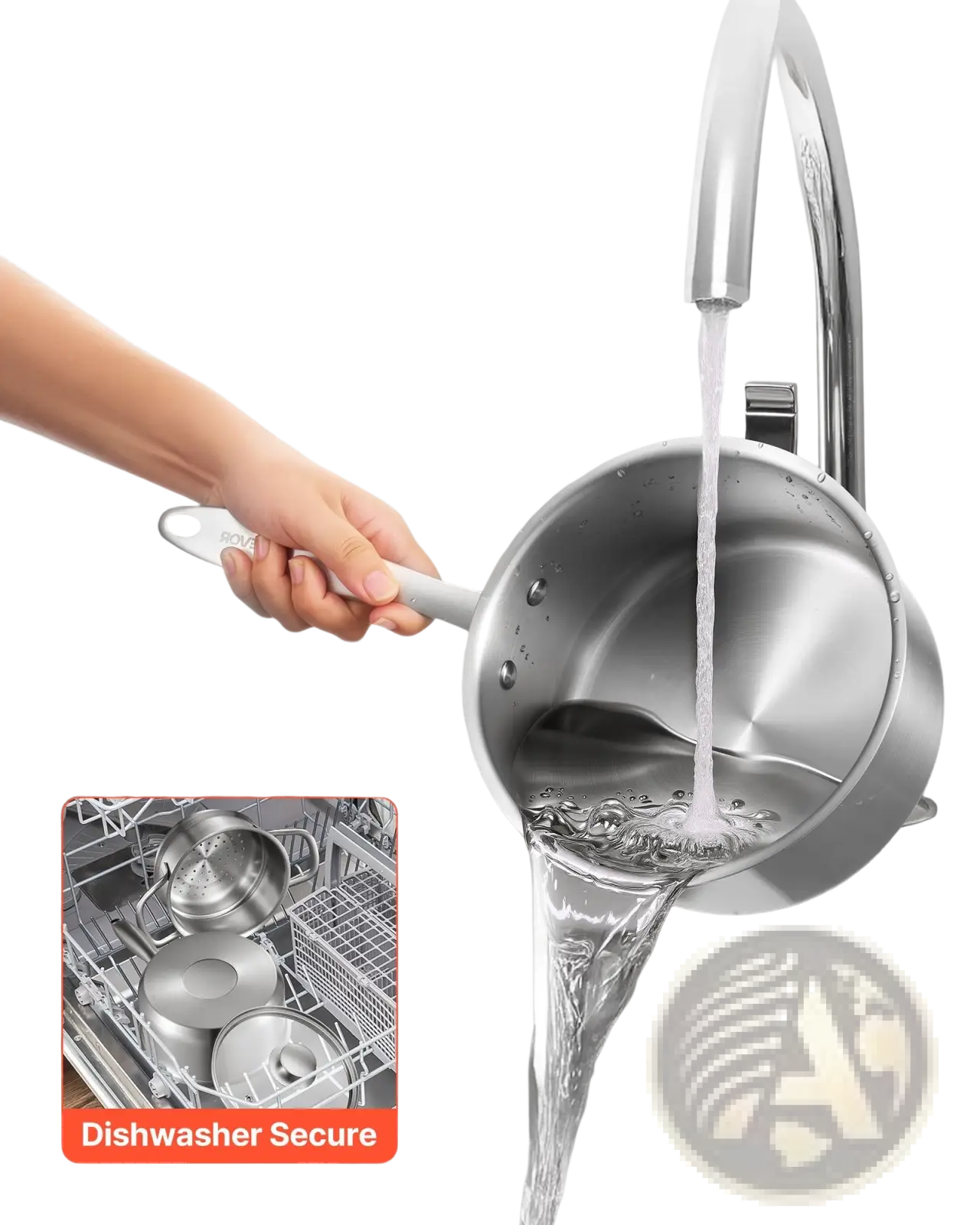 2.5 Qt Stainless Steel Saucepan with Steamer Basket