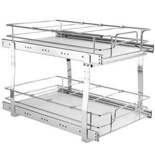 2Tier Chrome PullOut Cabinet Organizer