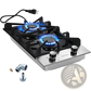 2 Burner Stainless Steel Gas Cooktop with Grates