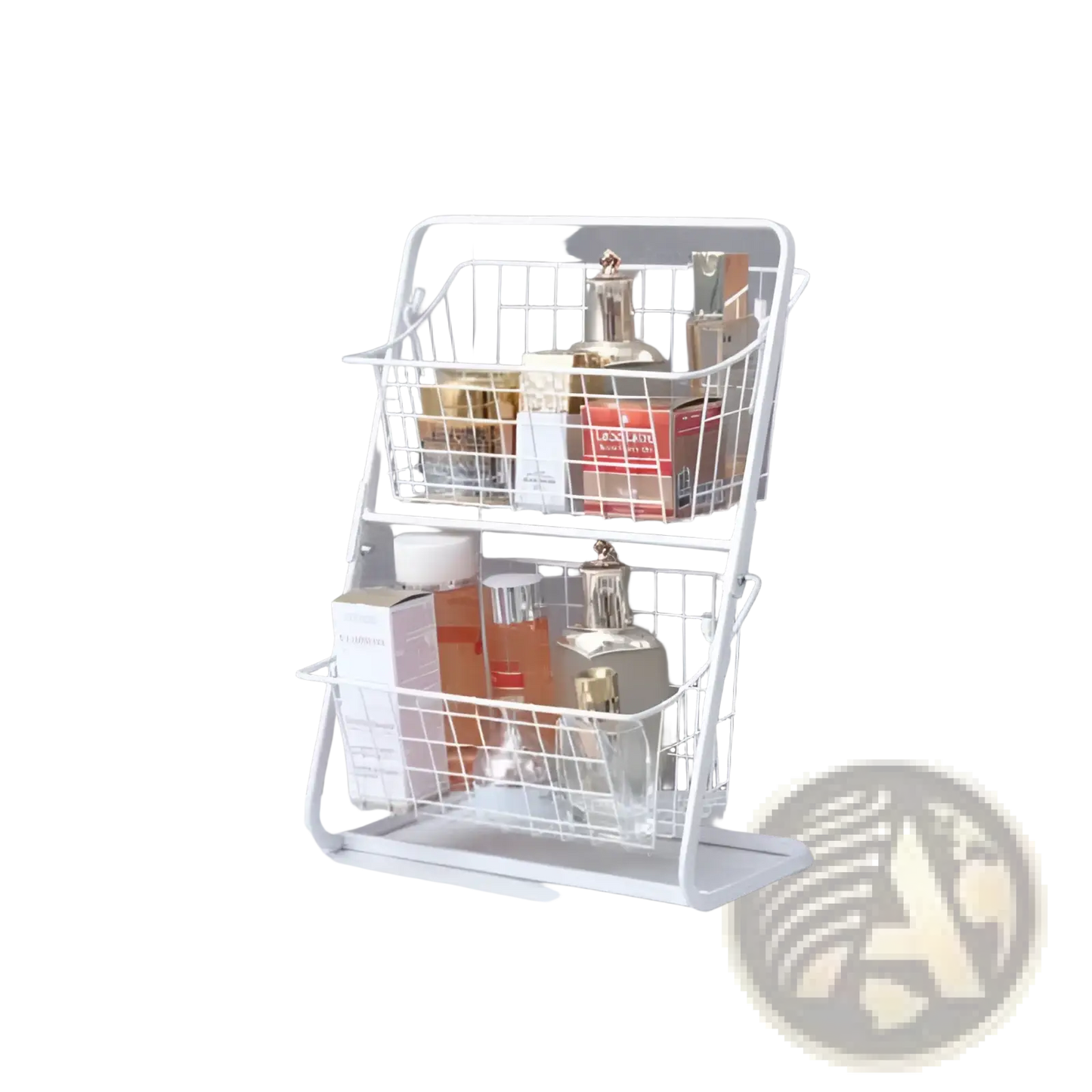 2 Tier Metal Wire Fruit Basket Kitchen Storage Rack