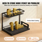 2-tier Pull out Under Sink Cabinet Organizer Black Metal