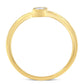 14K Yellow Gold Plated .925 Sterling Silver Miracle Set Diamond Ring (1/20 Cttw, J-K Color, I1-I2 Clarity) - Size 6