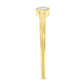 14K Yellow Gold Plated .925 Sterling Silver Miracle Set Diamond Ring (1/20 Cttw, J-K Color, I1-I2 Clarity) - Size 6