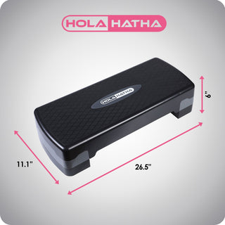 Plataforma de degrau aeróbico HolaHatha, equipamento de ginástica com altura ajustável