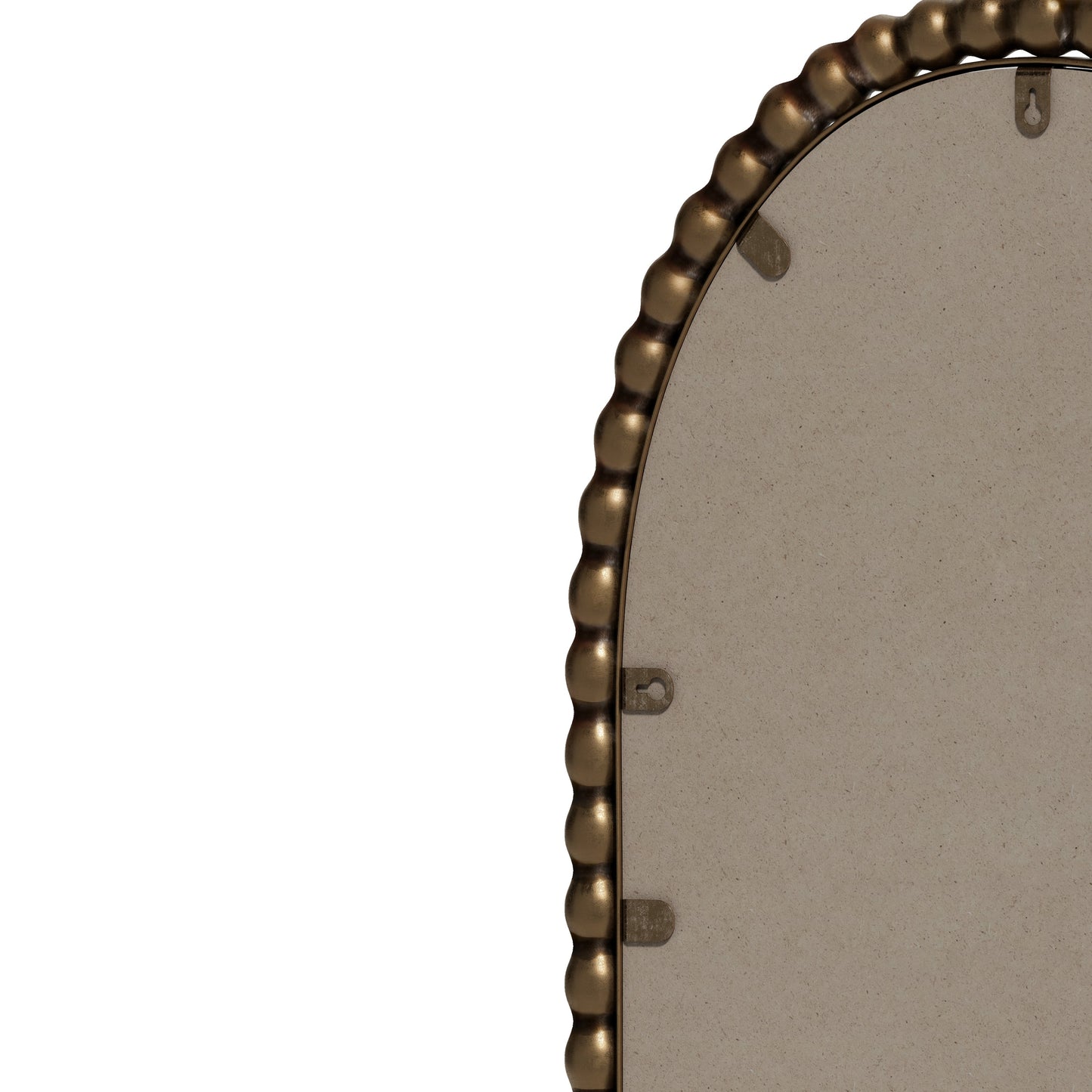 Iron Art Oval Retro Mirror in Gold with Antique Finish
