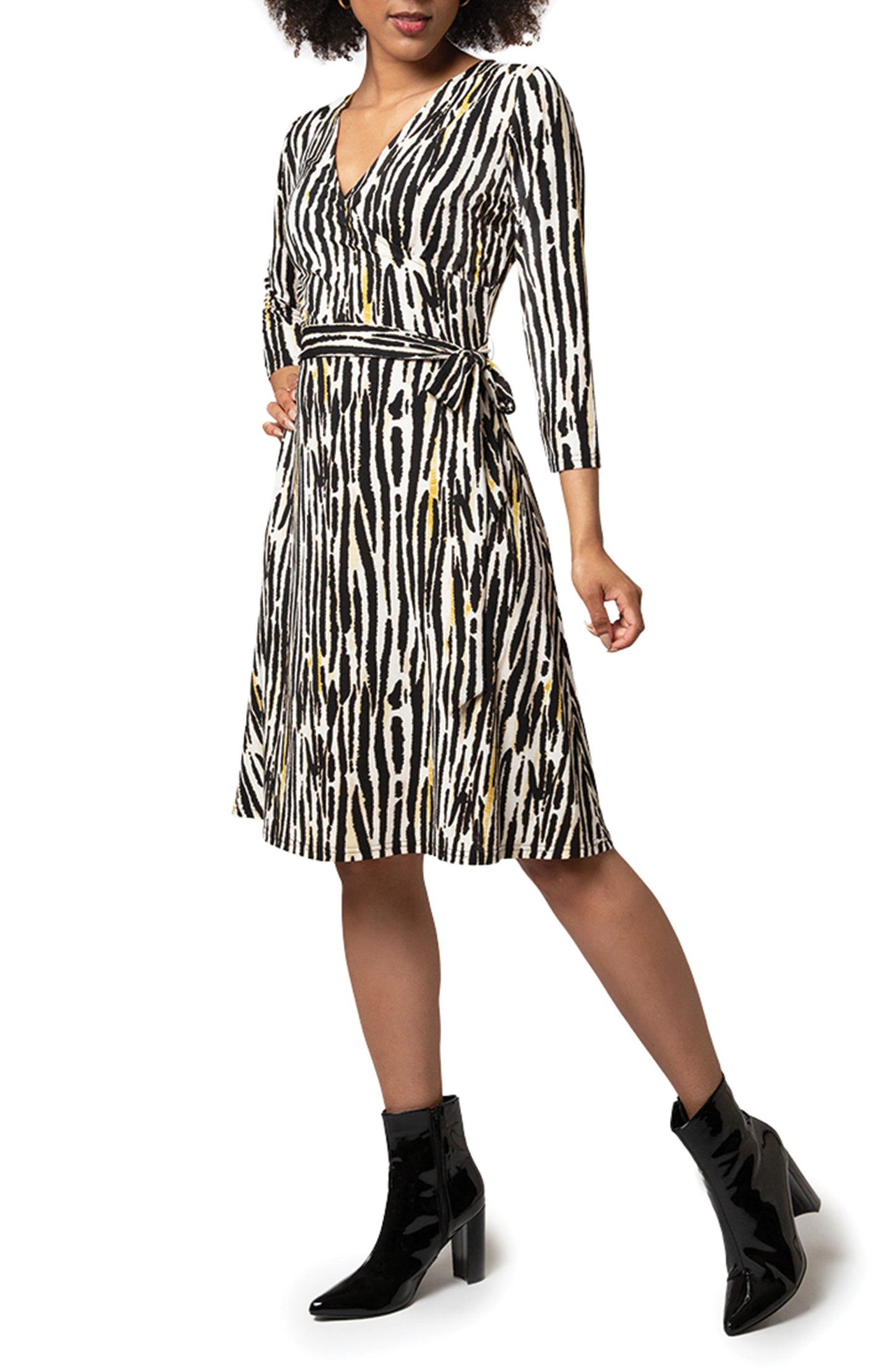 Vestido envelope perfeito feminino Leota, preto