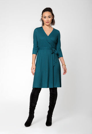 Vestido envelope perfeito feminino Leota verde