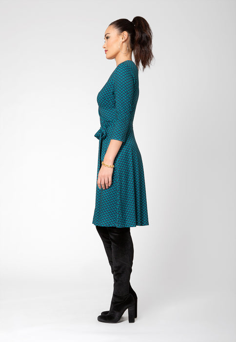 Vestido envelope perfeito feminino Leota verde