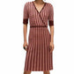 Kate Spade - Plaid Faux Wrap Knit Dress