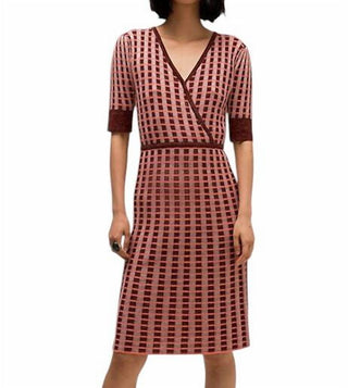 Kate Spade - Vestido xadrez de malha sintética