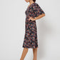 Vestido Zoe Feminino Leota em Confete Floral Preto