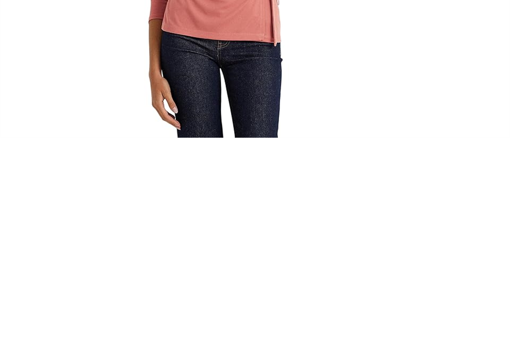 Blusa de malha elástica LAUREN Ralph Lauren sobrepeliz rosa