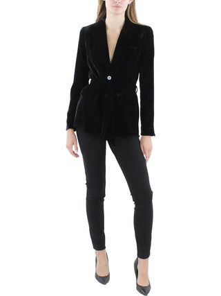 Blazer de veludo com cinto LAUREN Ralph Lauren, preto