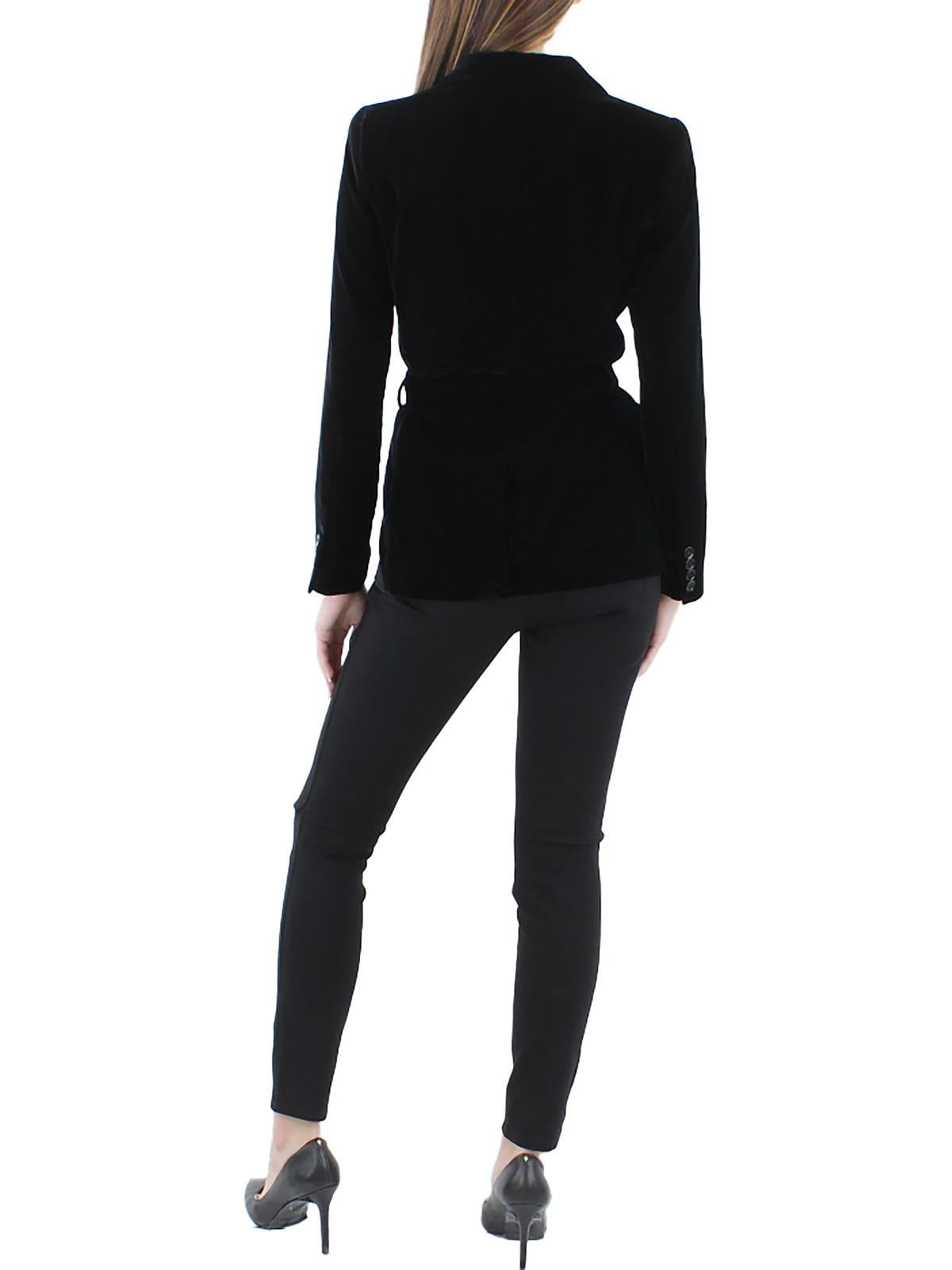 Blazer de veludo com cinto LAUREN Ralph Lauren, preto