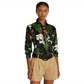 Blusa de amarrar LAUREN Ralph Lauren Floral Charmeuse Multi